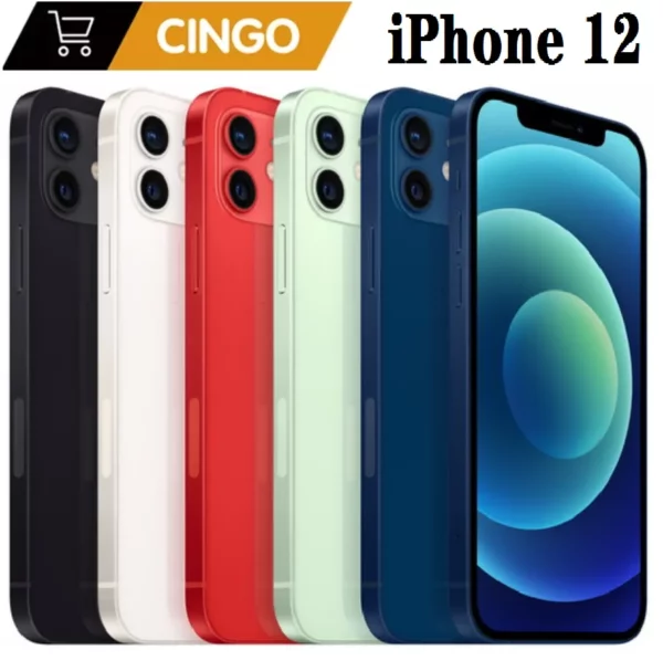 Apple iPhone 12 Face ID 6.1 "4G RAM 64GB/128GB/256GB ROM débloqué Smartphone écran OLED A14 puce bionique double caméras 12MP 12 – Image 2