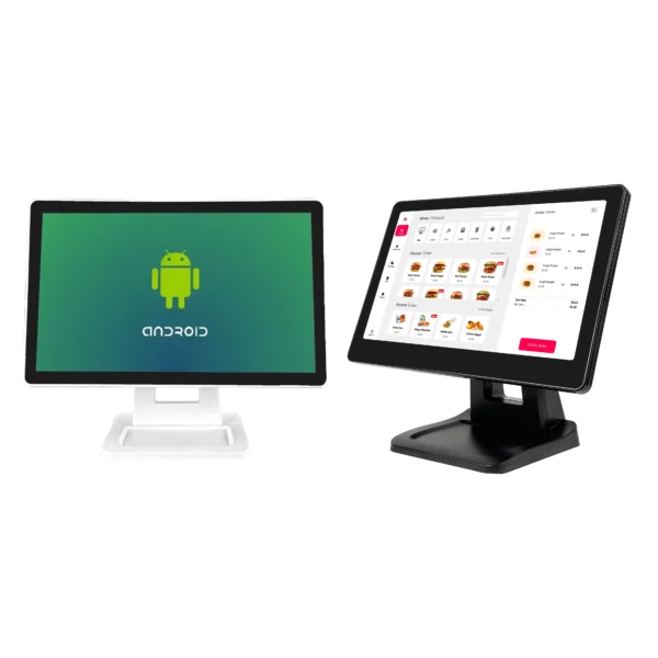 Terminal de position à écran tactile Android de 15.6 pouces, Machine de caisse de bureau 4G + 32G avec RJ45, WIFI, BT Loyverse Restaurant, vente au détail – Image 9