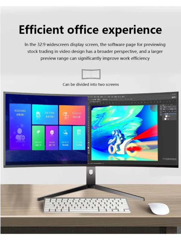 Moniteurs d'ordinateur de bureau incurvés, moniteur de jeu, écran ultra large, 49 pouces, 5K, 75Hz, 144Hz, courbe 5120x1440, PS Xbox – Image 20