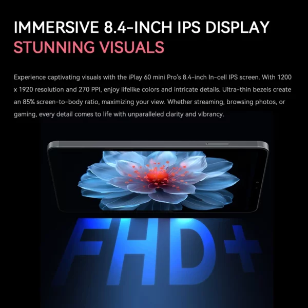 Alldocube iplay 60 mini pro 8.4 pouces tablette poche puissant lecteur Android 14 MediaTek G99 4G LTE 8GB + 128/256GB ROM 6050mAh batterie – Image 13