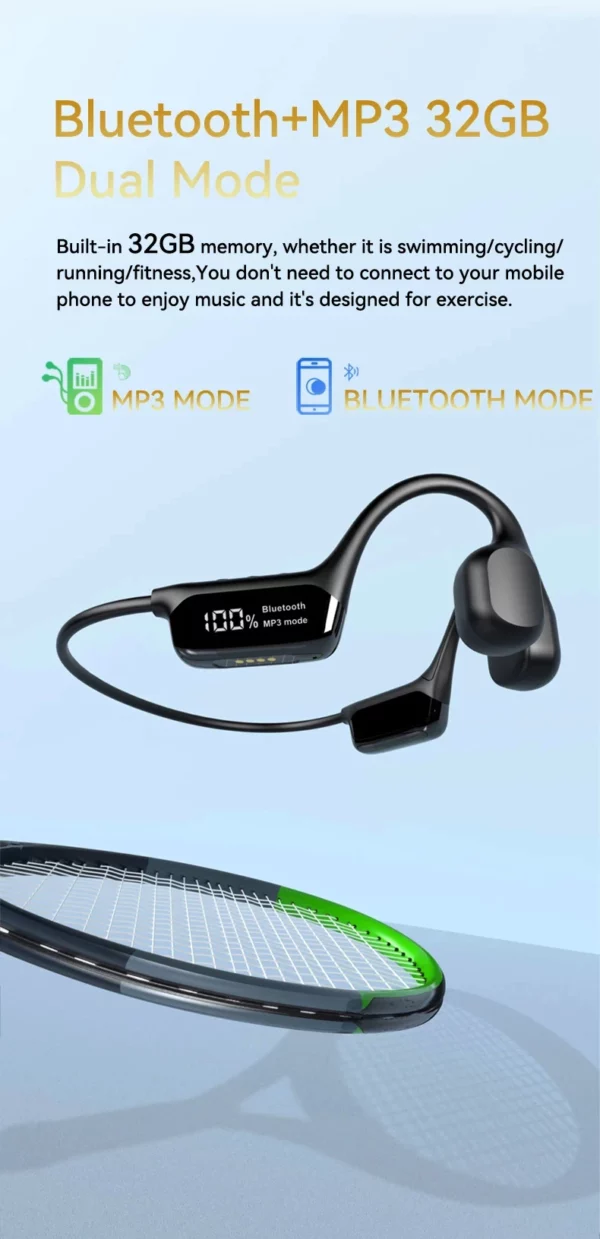 Xiaomi Mijia – écouteurs à Conduction osseuse, Bluetooth, micro sans fil, étanche IP68, lecteur MP3, Hifi, pour natation, 32 go – Image 35