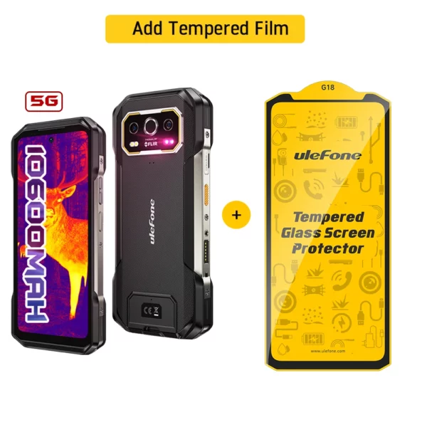Téléphone robuste Ulefone Armor 27T Pro 5G 10600mAh Smartphone Android 14 50MP + 64MP Caméra nocturne 6,78" 120Hz 24GB + 256GB NFC Téléphone portable – Image 16