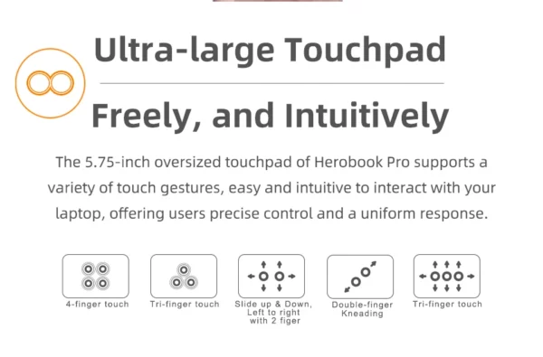 CHUWI-Ordinateur portable HeroPlePro, 8 Go de RAM, 256 Go SSD, Intel Celeron N4020, touriste Core, écran IPS 14.1 ", Windows 11 – Image 15