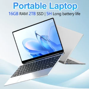 Ordinateur portable à lunette mince de 14,1 pouces, Intel N3700, 16 go de RAM, 1 to SSD Win11, léger, pour divertissement au bureau