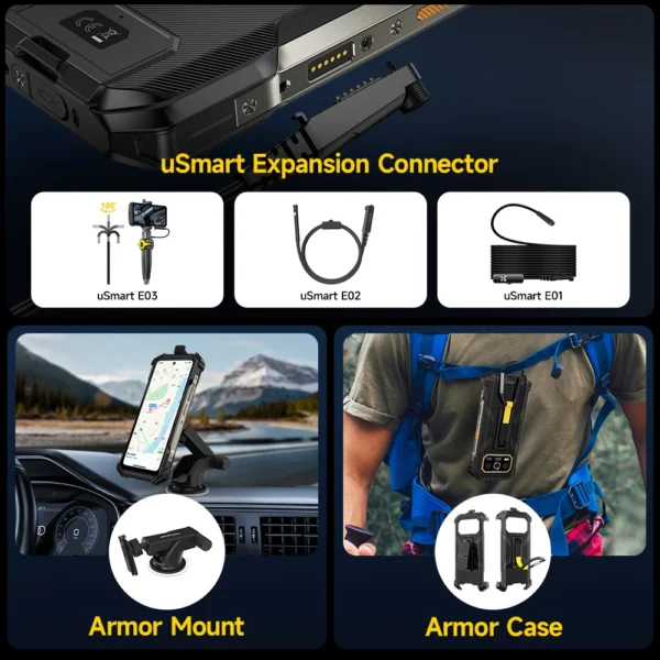 【Première mondiale】 Ulefone Armor 27 4G 10600mAh Téléphone robuste 24 Go + 256 Go Android 14 Smartphone 6,78" FHD 120 Hz Vision nocturne Global – Image 4