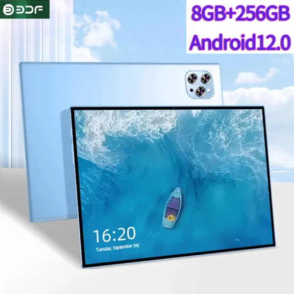Tab-Tablette Android Version Globale de 10.1 Pouces, 8 Go + 256 Go, Dean, 12/8000mAh, Processeur 10 Cœurs, Prise en Charge 4G/5G, Google Play, Originale, 2024