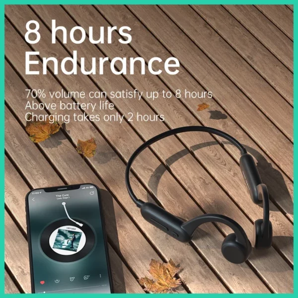 Écouteurs sans fil Bluetooth à Conduction osseuse, écouteurs étanches IPX8 avec 32 go de RAM, Microphone de musique Mp3 pour shokz ouvert – Image 3