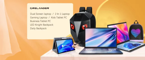 Crelander 14 "10.5" Yoga ordinateur portable Intel 12ème génération N95 processeur m2 SSD 2K double écran tactile ordinateur portable mini - ordinateur manuscrit – Image 9