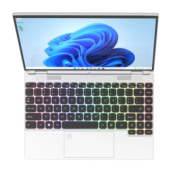 Ordinateur portable N95 Windows 11, rotation à 360 °, 14.0 en effet, écran tactile IPS, 32 Go, 128 Go-1 To, ordinateur portable, tablette 4 en 1, bureau d'affaires, Slim Touch ID, RVB – Image 3