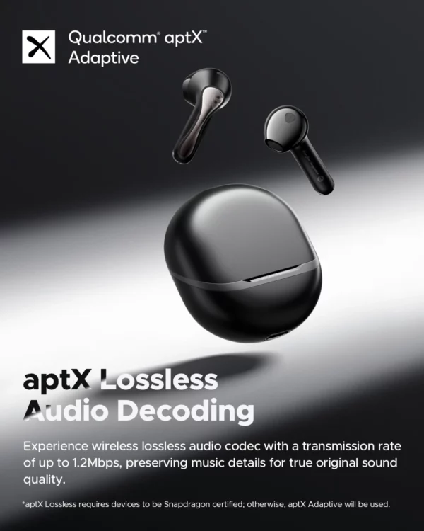 SoundPEATS-Écouteurs sans fil Air5 ANC Bluetooth 5.4, audio haute résolution, aptX lossless,CVC V8.0,6MIC AI, réduction du bruit des appels, IPX5 – Image 3
