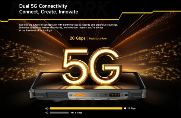 【Première mondiale】Ulefone Armor 30 Pro 5G Téléphone robuste Android 14 Smartphone 6,9" 120Hz 32GB+512GB 12800mAh Caméra nocturne 64MP NFC MTK Dimensity 7300X 66W Téléphone portable – Image 43