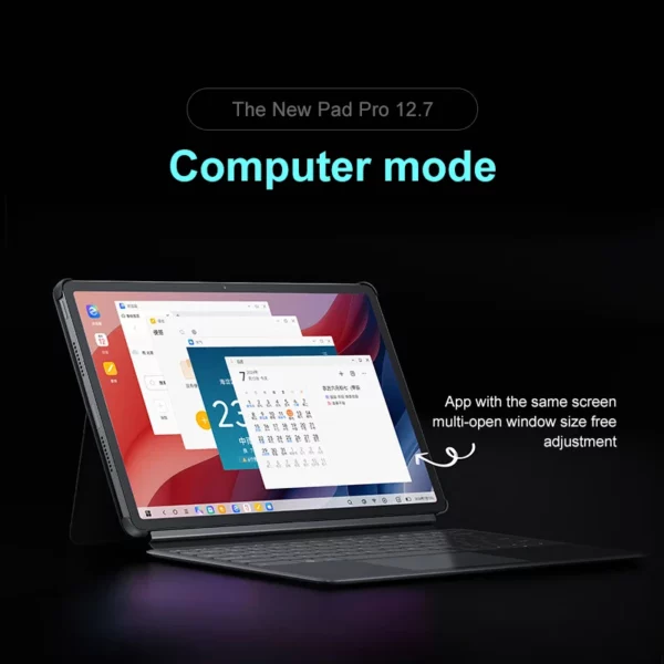 Lenovo XIAOXIN Pad Pro12.7 2025 divertissement bureau apprentissage jeu tablette Super Interconnexion Tianji 8300 2.9k 144Hz gris – Image 6