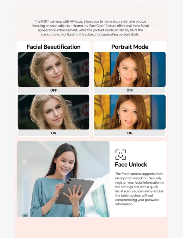 Teclast P30T Android 15 tablette 10.1 "IPS Max 12GB RAM 128GB ROM T606 8 cœurs 6000mAh clavier/étui/souris/stylet/casque/support – Image 27