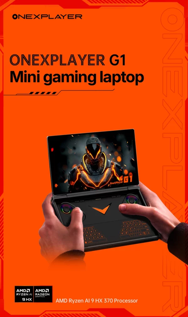 OneXPlayer G1 AMD Ryzen AI 9 HX 370 8.8 "Mini ordinateur portable de jeu jeux de bureau mobiles clavier double Mode PC Console de jeu portable – Image 9