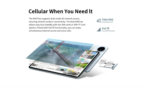 Teclast M50 Plus tablette 10.1 "écran 6GB 128GB Helio G85 8 cœurs 7000mAh batterie Android 14 double SIM GPS onglet Version mondiale – Image 22