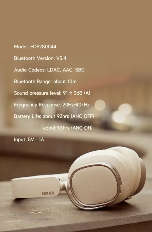 Edifier ES850NB casque sans fil suppression du bruit écouteurs Bluetooth haute résolution sans fil sur l'oreille casque avec sac de transport – Image 29