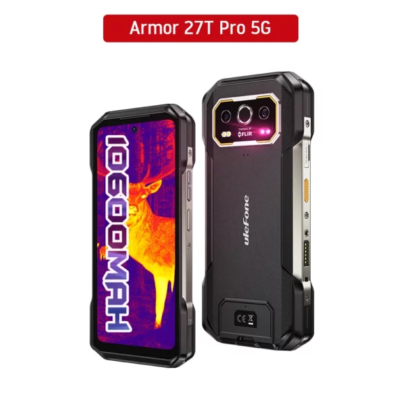 Téléphone robuste Ulefone Armor 27T Pro 5G 10600mAh Smartphone Android 14 50MP + 64MP Caméra nocturne 6,78" 120Hz 24GB + 256GB NFC Téléphone portable – Image 15