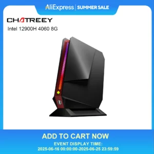 Chatreey G2 Mini PC Intel Core i9 12900H i7 12700H avec Nvidia RTX 4060 3050 ordinateur de bureau de jeu PCIE 4.0 Wifi 6 BT5.0