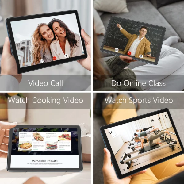 VASOUN-Tablette Android 14 de 10.1 Pouces, 12 Go (6 + 6 Extensions) de RAM, 128 Go, Dean, Octa Core, Touriste Epi4 G Débloquée avec WiFi 2.4G/5G et GPS – Image 17