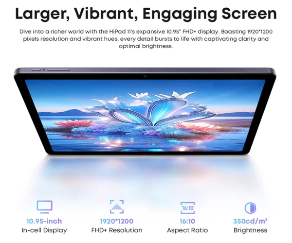 CHUWI-Tablette HiPad 11 Android 14, Tablette ISub PC, 2024 ", FHD, 10.95 Go, Dean, 6 Go de RAM, Batterie 128 mAh, WiFi 7000G, 5G, 2.4 – Image 3