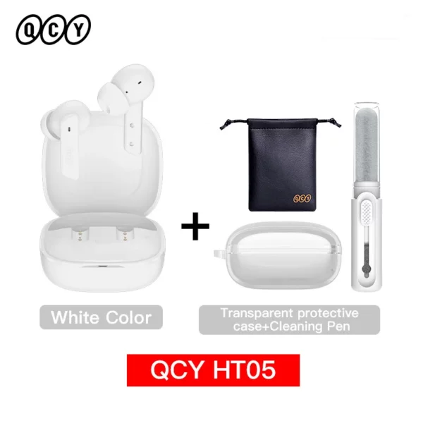 QCY HT05 ANC écouteur sans fil 40dB antibruit Bluetooth 5.2 casque 6 micro ENC HD appel TWS écouteurs Mode transparence – Image 11