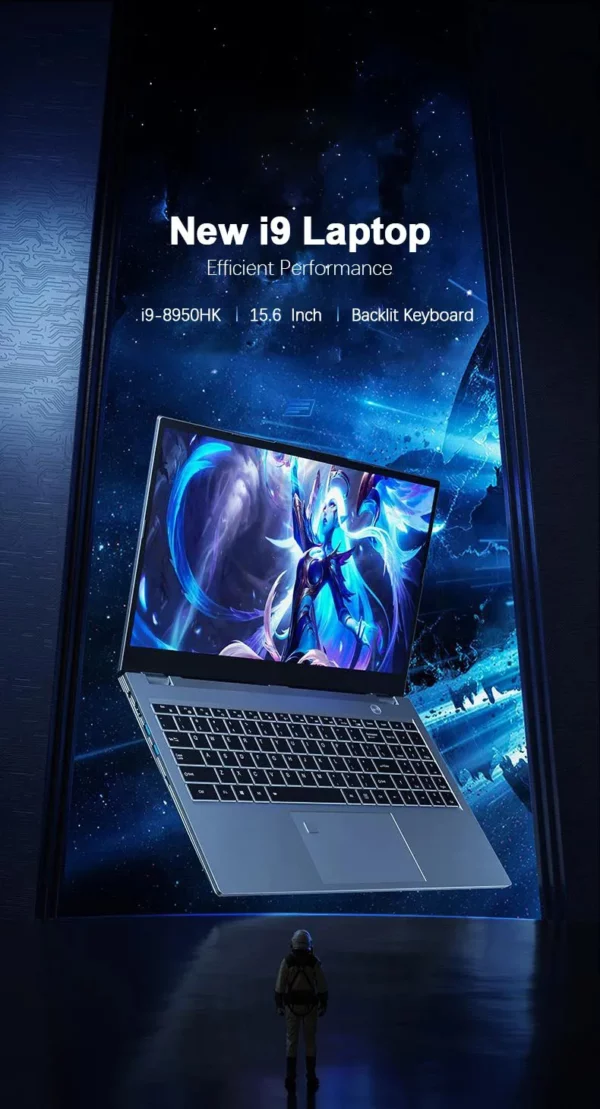 Ordinateur Portable i9 15.6 pouces Core i9-8950HK/9880H/10980H Gen processeur 64GB RAM 4 to SSD Windows 11 ordinateur Portable de jeu ordinateur Portable – Image 12