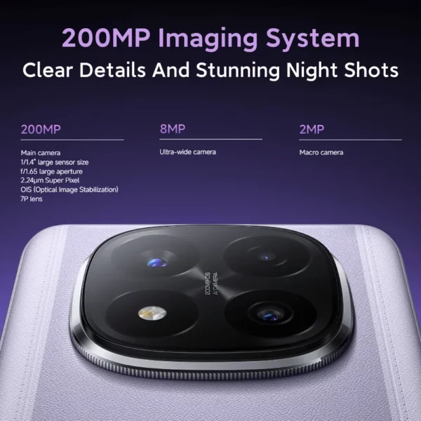 Xiaomi Redmi Note 14 Pro Plus 5G Version mondiale Smartphone 256GB 512GB Snapdragon 7s Gen 3 200MP caméra 5110mAh – Image 3