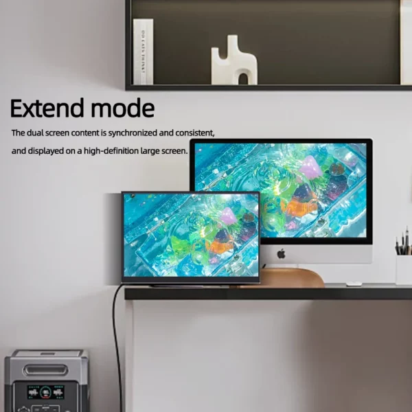 Écran tactile Portable 14/15.6/16 pouces, panneau FHD IPS, affichage secondaire, moniteur d'ordinateur type-c HDMI pour ordinateurs portables Xbox Switch – Image 6