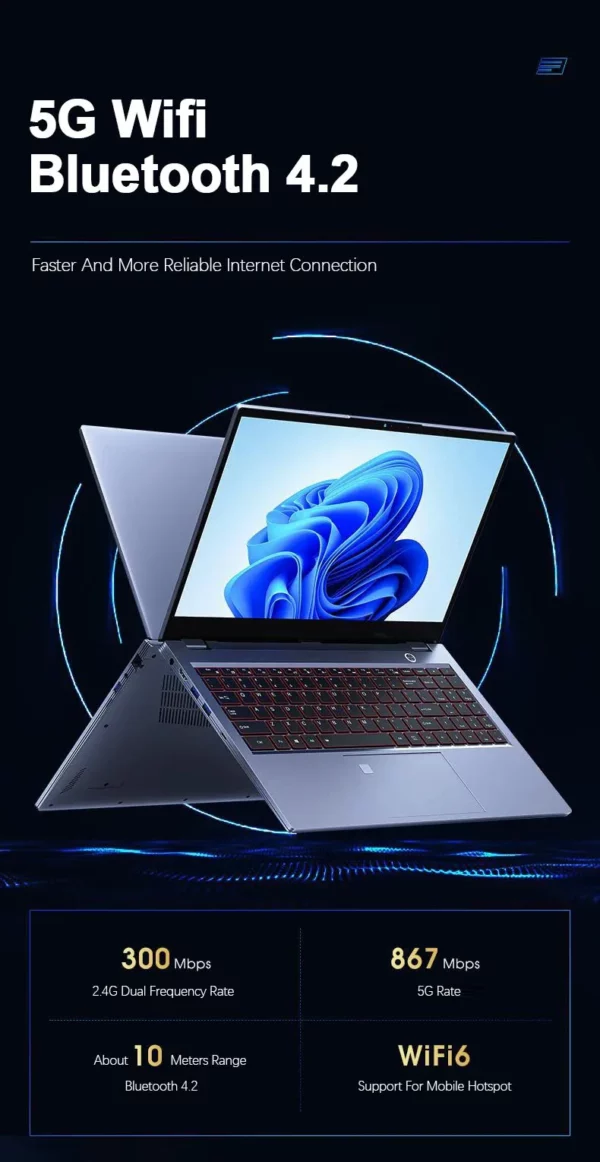 Ordinateur Portable i9 15.6 pouces Core i9-8950HK/9880H/10980H Gen processeur 64GB RAM 4 to SSD Windows 11 ordinateur Portable de jeu ordinateur Portable – Image 21