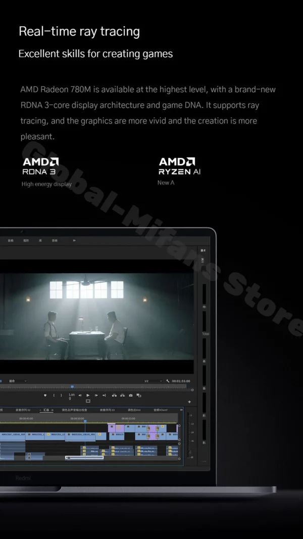 Xiaomi-Ordinateur portable Redmi PlePro 15, 2023 Ryzen R5, processeur 7640HS, 16 Go + 512 Go, AMD Radeon 760M, 3.2K, écran 120Hz, ordinateur portable 15.6" – Image 12