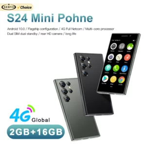 SERVO-Mini Smartphone de Poche S24, 2 Go, 16 Go, 4G, Netcom, Système Natif Android, MT6737, WIFI Hotspot, Petite Paume, Smart Morning, Nouvelle Mise à Jour