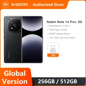 Xiaomi Redmi Note 14 Pro Plus 5G Version mondiale Smartphone 256GB 512GB Snapdragon 7s Gen 3 200MP caméra 5110mAh