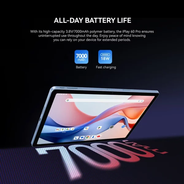 ALLDOCUBE iPlay60 Pro tablette 10.95 "90Hz affichage Helio G99 16GB(6GB + 10GB virtuel) RAM 128GB ROM 7000mAh LTE tablette Android 14 – Image 5