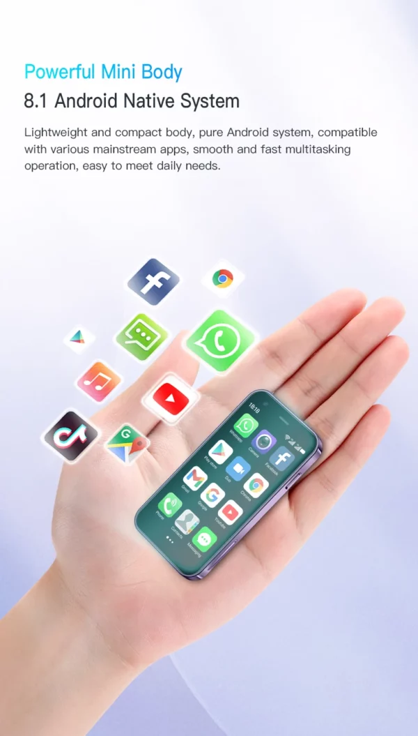 SERVO Mini Smartphone 3 "écran HD système Android 2GB RAM 16GB ROM Play Store 3G WCDMA cellulaire Super petits téléphones mobiles bon marché – Image 28