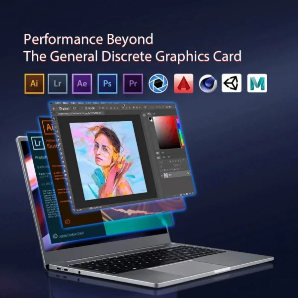 Ordinateur portable Ultrabook Metal Game, ordinateur portable, Max RAM 64 Go, Max 4 To SSD, 2.4G, 5.0G, Bluetooth, AMD Ryzen 7 5700U, Windows 10 11 – Image 5