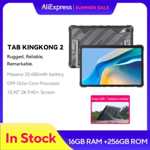 Cubot TAB KingKong 2, robuste tablette Android 14, Helio G99, Octa-core, Batterie 20400mAh, 16 Go de RAM (8 Go + 8 Go étendus), 256 Go de ROM, MIL-STD-810H étanche, Écran 10,95" 2K, double 4G tablets android 2024
