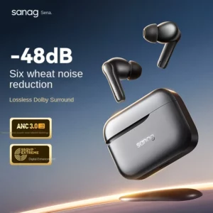 Sanag T85 ANC sans fil Bluetooth écouteur 6 micro-48dB actif hybride suppression du bruit casque ENC HD appel écouteurs TWS écouteurs