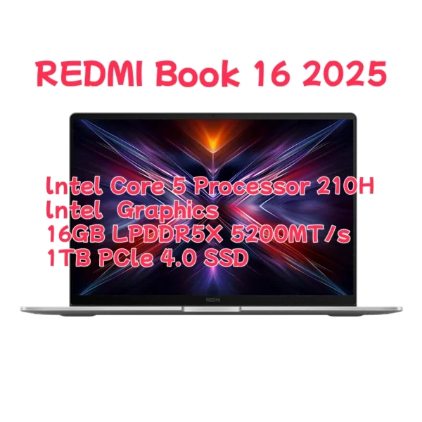Xiaomi-Ordinateur portable Redmi Ple16 2025, ordinateur portable de bureau d'étude, processeur Intel Core 5 220H, 210H, 16 Go, 32 Go, DDR5, 512 Go, 1 To SSD – Image 11