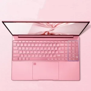 Ordinateur portable élégant rose 15,6" : Windows 10 Office Education Intel Celeron N5095, 16 Go de RAM, SSD 1 To, double WiFi, cadres étroits.