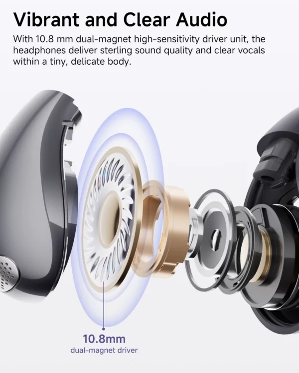 QCY Crossky-Écouteurs à clip d'oreille C30, Bluetooth 5.4, sans fil, oreille ouverte, écouteurs de sport TWS, écouteurs à connexion touristique – Image 31