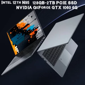2025 15.6 ''ordinateur portable de jeu Ultra-mince Intel 12th N95 32GB RAM NVMe PCIE SSD GTX 1060 6G conception de refroidisseur IPS Win11 Pro livraison rapide