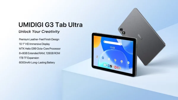 UMIDIGI G3 Tab Ultra MTK G99 Octa-Core 10.1 "HD 8 + 8GB 128GB 1TB TF Extension Android 13 8MP + 8MP 6000mAh batterie longue durée 18W – Image 12