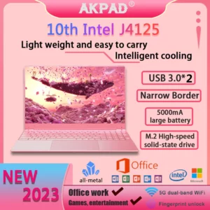 Ordinateur portable rose Windows 11 10 Pro, ordinateur portable Intel bon marché, D4, 12 Go de RAM, 15.6 Go, 1920 Go, 1080 Go, 1 To SSD, port HDMI, 128 pouces, 256x512