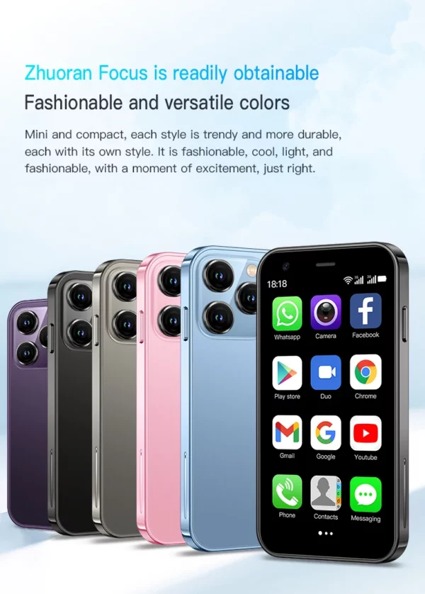 SERVO Mini Smartphone 3 "écran HD système Android 2GB RAM 16GB ROM Play Store 3G WCDMA cellulaire Super petits téléphones mobiles bon marché – Image 26