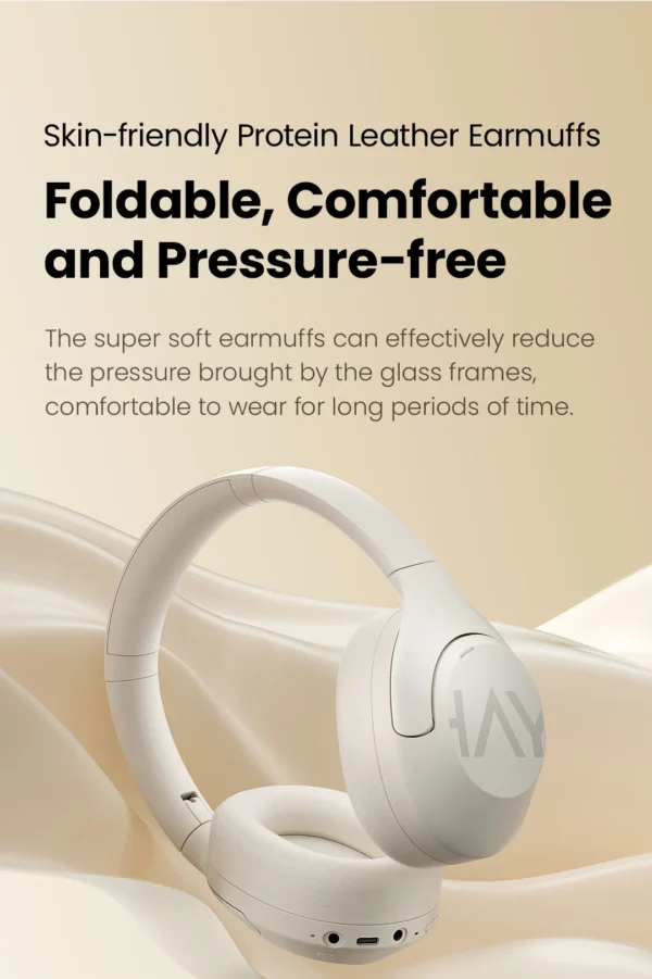 HAYLOU-Casque sans fil S30, Bluetooth 5.4, 43dB, écouteurs adaptatifs antibruit, ensembles de sauna, pilote 40mm, 80H de lecture – Image 27