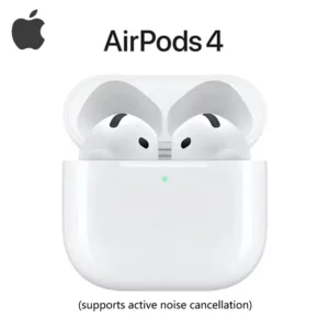Écouteurs sans fil Apple AirPods 4, avec suppression active du bruit, audio adaptateur, mode de transparence, audio spatial, chargement sans fil