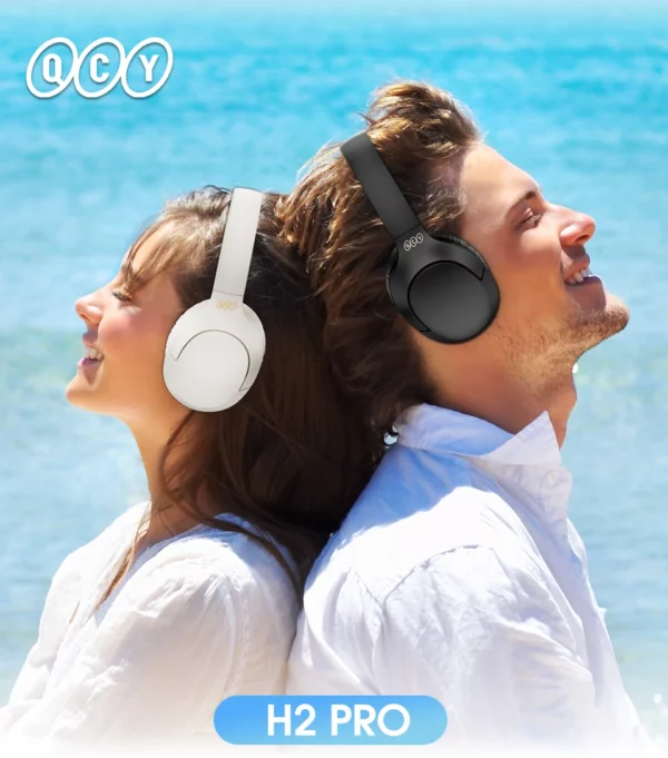 QCY H2 Pro casque sans fil Bluetooth 5.3 Mode basse écouteurs HIFI 3D casque stéréo sur l'oreille écouteurs de jeu – Image 10