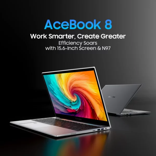 Blackview Acebook 8 ordinateur portable 15.6 ''Win 11 12e génération processeur Intel Core N97 16 Go DDR4 512 Go SSD 5000 mAh batterie avec Charge 36 W