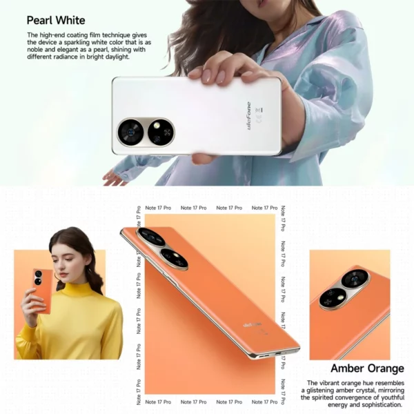 Ulefone Note 17 Pro Smartphone 6.78 "120HZ AMOLED affichage incurvé 24GB + 256GB Android 13,108MP caméra 5050mAh Version mondiale NFC – Image 11
