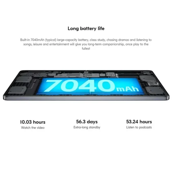 Lenovo-Tablette XiaoXin Pad 2024, 8 Go, 128 Go, Qualcomm Snapdragon 685, Octa Core, 11 ", WiFi, 8MP, Cam7040mAh, chargeur 20W, Global Dean – Image 4